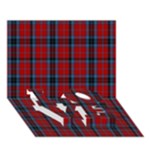 MacTavish Tartan LOVE Bottom 3D Greeting Card (7x5)