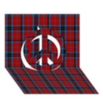 MacTavish Tartan Peace Sign 3D Greeting Card (7x5)