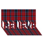 MacTavish Tartan BELIEVE 3D Greeting Card (8x4)