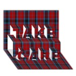 MacTavish Tartan TAKE CARE 3D Greeting Card (7x5)