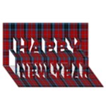MacTavish Tartan Happy New Year 3D Greeting Card (8x4)