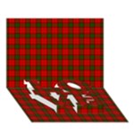 Maxwell Tartan LOVE Bottom 3D Greeting Card (7x5)