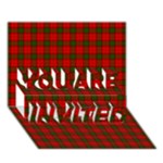 Maxwell Tartan YOU ARE INVITED 3D Greeting Card (7x5)