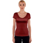 Munro Tartan Women s V-Neck Cap Sleeve Top