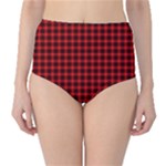Munro Tartan High-Waist Bikini Bottoms