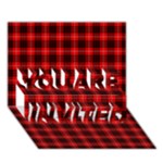 Munro Tartan YOU ARE INVITED 3D Greeting Card (7x5)