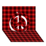 Munro Tartan Peace Sign 3D Greeting Card (7x5)