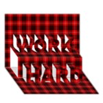 Munro Tartan WORK HARD 3D Greeting Card (7x5)
