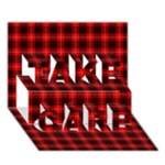 Munro Tartan TAKE CARE 3D Greeting Card (7x5)