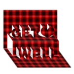 Munro Tartan Get Well 3D Greeting Card (7x5)