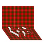Prince of Rothesay Tartan LOVE Bottom 3D Greeting Card (7x5)