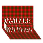 Prince of Rothesay Tartan YOU ARE INVITED 3D Greeting Card (7x5)