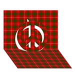 Prince of Rothesay Tartan Peace Sign 3D Greeting Card (7x5)