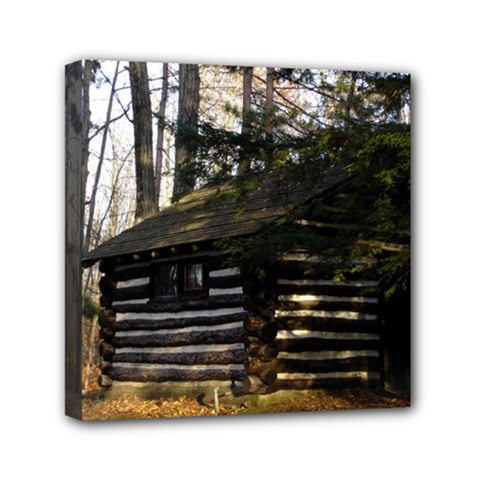Cabin At The Pennsylvania Grand Canyon  by Ave Hurley  Mini Canvas 6  x 6  (Stretched) from ArtsNow.com