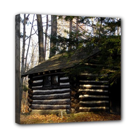 Cabin At The Pennsylvania Grand Canyon  by Ave Hurley  Mini Canvas 8  x 8  (Stretched) from ArtsNow.com