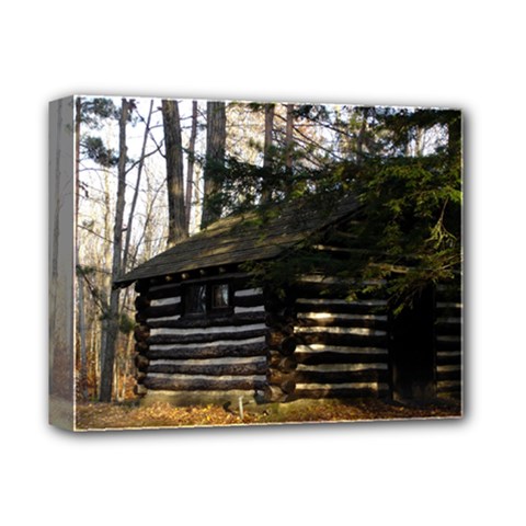 Cabin At The Pennsylvania Grand Canyon  by Ave Hurley  Deluxe Canvas 14  x 11  (Stretched) from ArtsNow.com