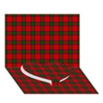 Robertson Tartan Heart Bottom 3D Greeting Card (7x5)