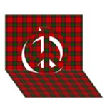 Robertson Tartan Peace Sign 3D Greeting Card (7x5)