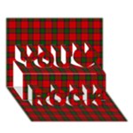 Robertson Tartan You Rock 3D Greeting Card (7x5)