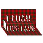 Robertson Tartan Laugh Live Love 3D Greeting Card (8x4)