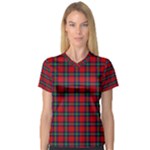 Ruthven Tartan Women s V-Neck Sport Mesh Tee