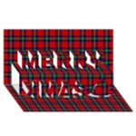 Ruthven Tartan Merry Xmas 3D Greeting Card (8x4)