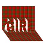 Scott Tartan GIRL 3D Greeting Card (7x5)