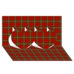 Scott Tartan Twin Hearts 3D Greeting Card (8x4)