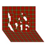 Scott Tartan LOVE 3D Greeting Card (7x5)