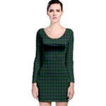 Armstrong Tartan Long Sleeve Velvet Bodycon Dress