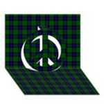 Armstrong Tartan Peace Sign 3D Greeting Card (7x5)