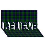 Armstrong Tartan BELIEVE 3D Greeting Card (8x4)