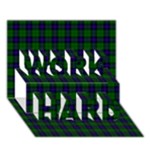 Armstrong Tartan WORK HARD 3D Greeting Card (7x5)