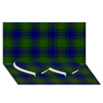 Colquhoun Tartan Twin Heart Bottom 3D Greeting Card (8x4)