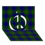 Colquhoun Tartan Peace Sign 3D Greeting Card (7x5)