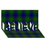 Colquhoun Tartan BELIEVE 3D Greeting Card (8x4)