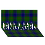 Colquhoun Tartan ENGAGED 3D Greeting Card (8x4)