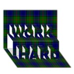 Colquhoun Tartan WORK HARD 3D Greeting Card (7x5)