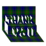 Colquhoun Tartan THANK YOU 3D Greeting Card (7x5)