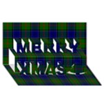 Colquhoun Tartan Merry Xmas 3D Greeting Card (8x4)