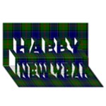 Colquhoun Tartan Happy New Year 3D Greeting Card (8x4)