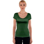 Cranstoun Tartan Women s V-Neck Cap Sleeve Top