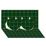 Cranstoun Tartan Twin Hearts 3D Greeting Card (8x4)