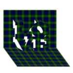 Gordon Tartan LOVE 3D Greeting Card (7x5)
