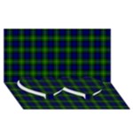 Gordon Tartan Twin Heart Bottom 3D Greeting Card (8x4)