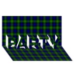 Gordon Tartan PARTY 3D Greeting Card (8x4)