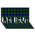 Gordon Tartan BELIEVE 3D Greeting Card (8x4)