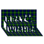Gordon Tartan Best Wish 3D Greeting Card (8x4)
