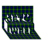 Gordon Tartan Get Well 3D Greeting Card (7x5)