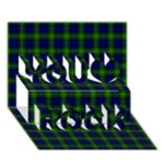 Gordon Tartan You Rock 3D Greeting Card (7x5)